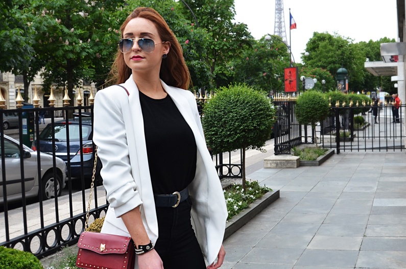 Classy white blazer jacket 